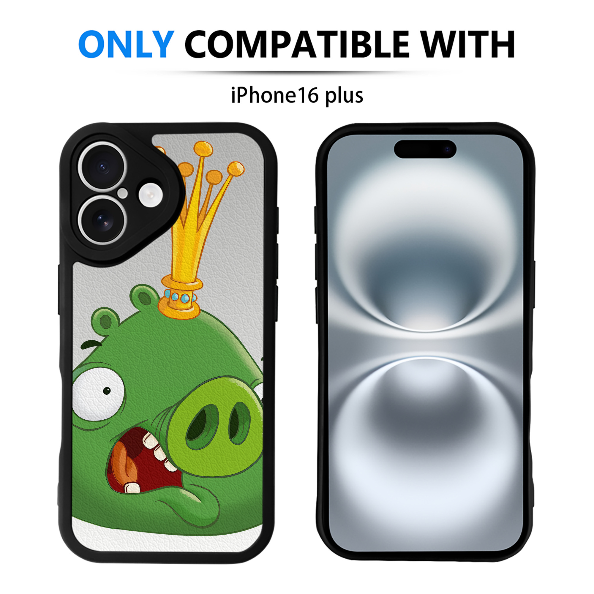 （画像用） Angry Birds アングリーバード 【iPhone 16シリーズ対応】シリコンスマホケース（レザー調） 材質：シリコン